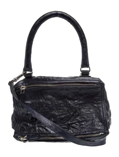 Pre-owned Givenchy Leather Top Handle Bag In Blue