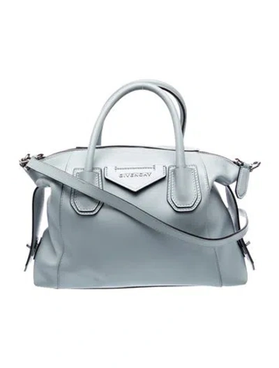 Pre-owned Givenchy Leather Top Handle Bag In Blue