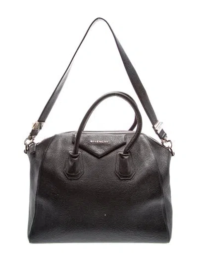 Pre-owned Givenchy Leather Top Handle Bag In Blue