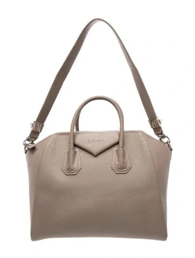 Pre-owned Givenchy Leather Top Handle Bag In Brown