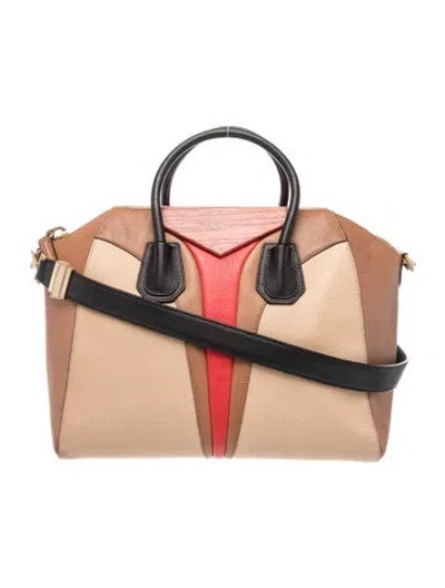 Pre-owned Givenchy Leather Top Handle Bag In Brown