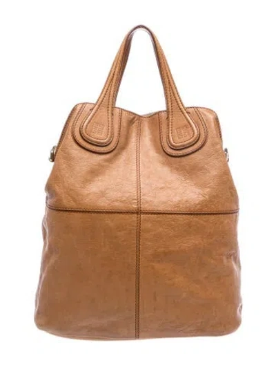 Pre-owned Givenchy Leather Top Handle Bag In Brown