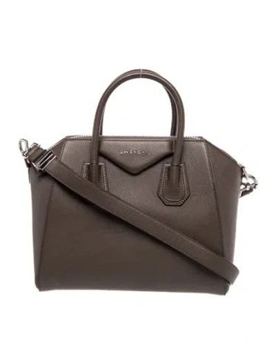 Pre-owned Givenchy Leather Top Handle Bag In Brown