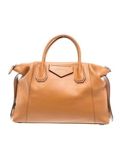 Pre-owned Givenchy Leather Top Handle Bag In Brown