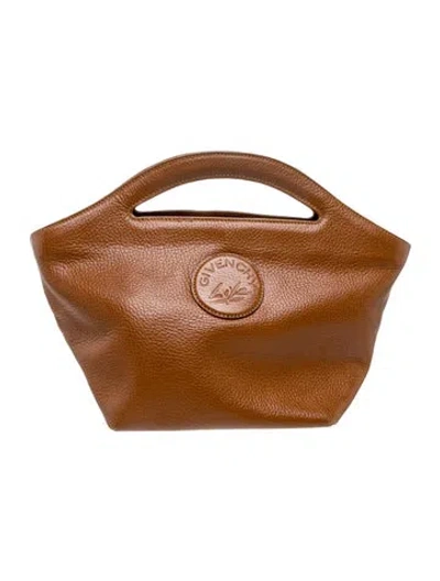 Pre-owned Givenchy Leather Top Handle Bag In Brown
