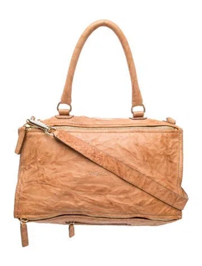 Pre-owned Givenchy Leather Top Handle Bag In Brown