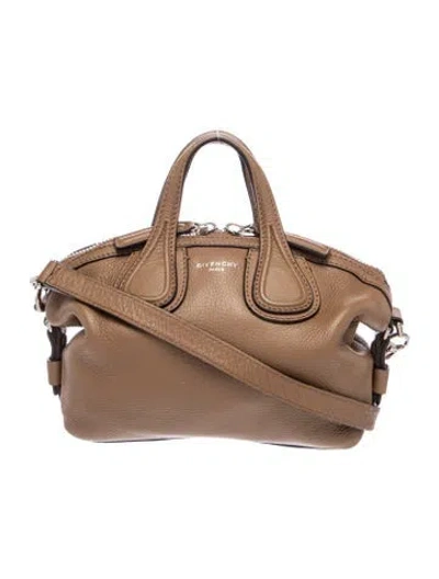 Pre-owned Givenchy Leather Top Handle Bag In Brown