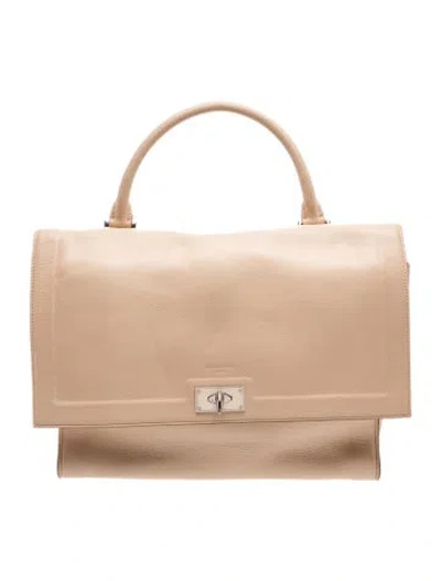 Pre-owned Givenchy Leather Top Handle Bag In Brown