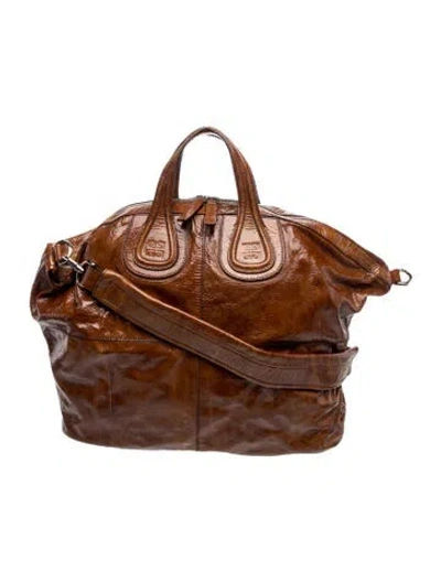Pre-owned Givenchy Leather Top Handle Bag In Brown