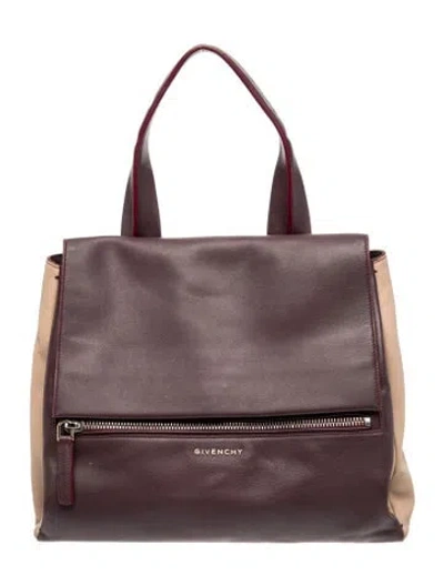 Pre-owned Givenchy Leather Top Handle Bag In Gray