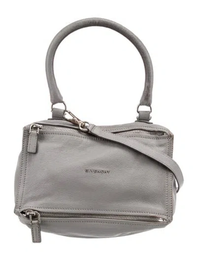 Pre-owned Givenchy Leather Top Handle Bag In Gray