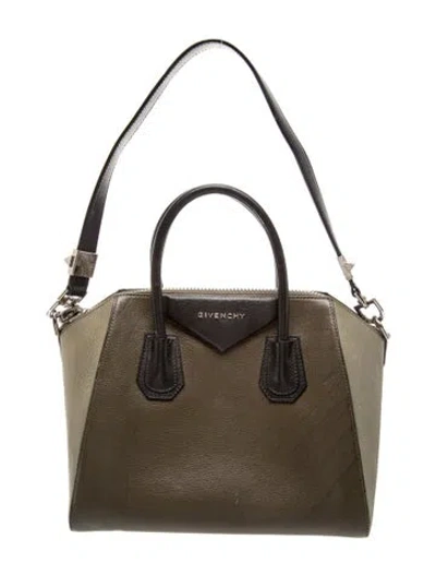 Pre-owned Givenchy Leather Top Handle Bag In Green
