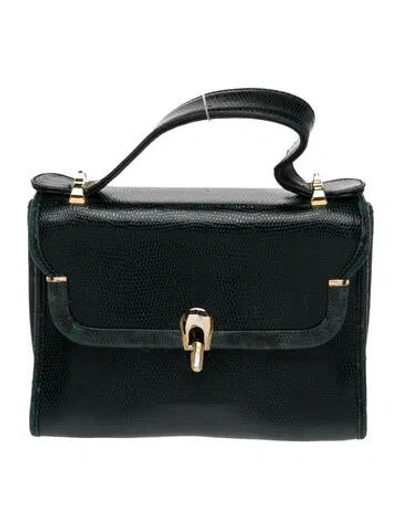 Pre-owned Givenchy Leather Top Handle Bag In Green