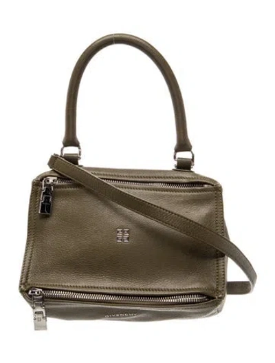Pre-owned Givenchy Leather Top Handle Bag In Green