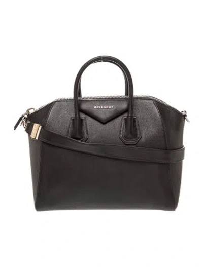 Pre-owned Givenchy Leather Top Handle Bag In Grey