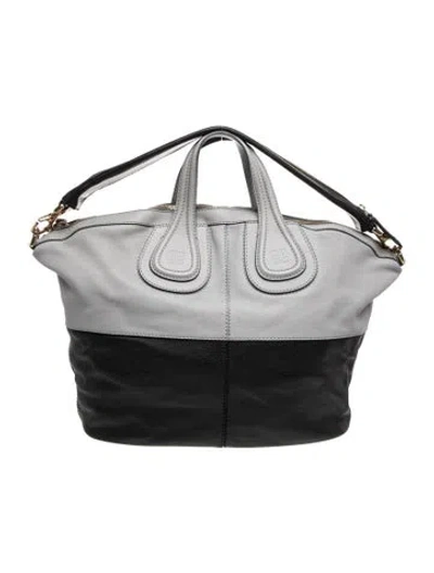 Pre-owned Givenchy Leather Top Handle Bag In Grey