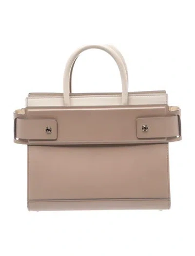 Pre-owned Givenchy Leather Top Handle Bag In Neutral