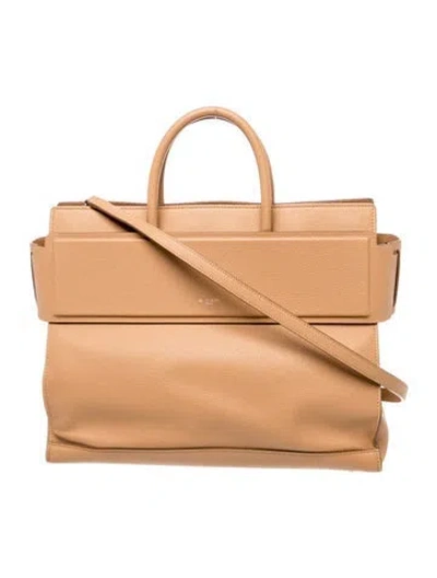 Pre-owned Givenchy Leather Top Handle Bag In Neutral