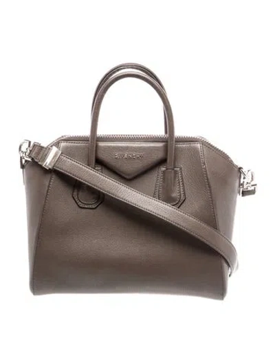 Pre-owned Givenchy Leather Top Handle Bag In Neutral