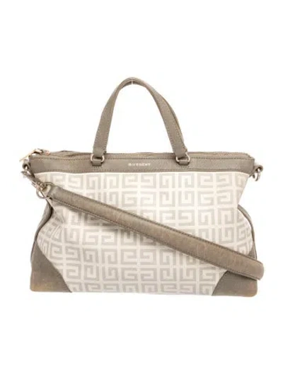 Pre-owned Givenchy Leather Top Handle Bag In Neutral