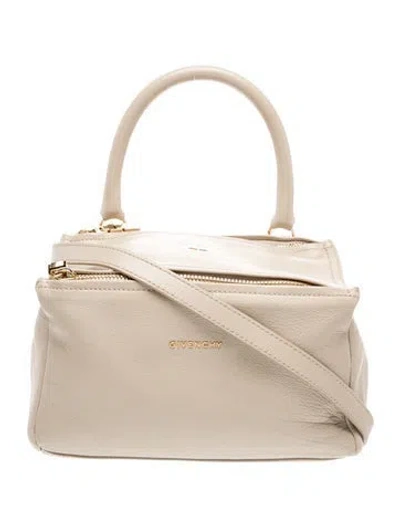 Pre-owned Givenchy Leather Top Handle Bag In Neutral