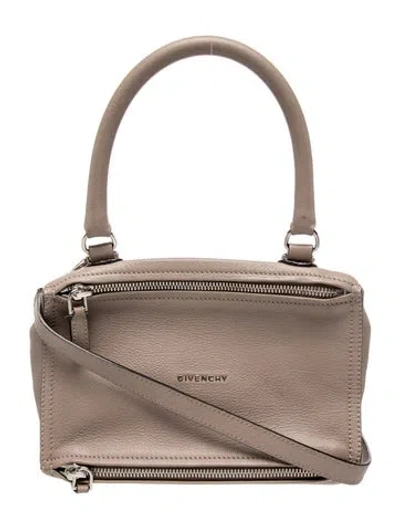 Pre-owned Givenchy Leather Top Handle Bag In Neutral