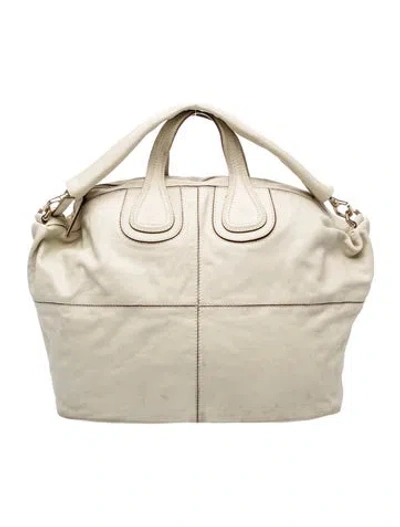 Pre-owned Givenchy Leather Top Handle Bag In Neutral