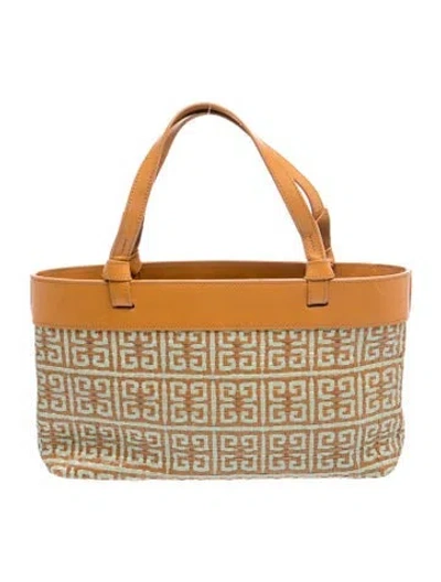 Pre-owned Givenchy Leather Top Handle Bag In Neutral
