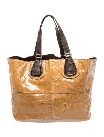 Pre-owned Givenchy Leather Top Handle Bag In Neutrals