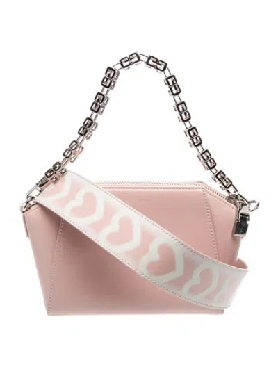 Pre-owned Givenchy Leather Top Handle Bag In Pink
