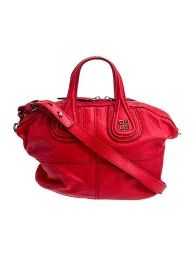 Pre-owned Givenchy Leather Top Handle Bag In Red