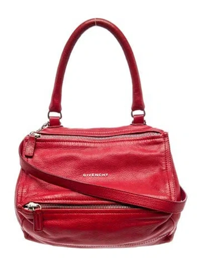 Pre-owned Givenchy Leather Top Handle Bag In Red