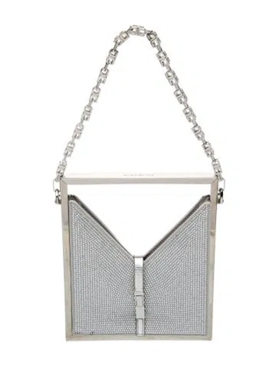 Pre-owned Givenchy Leather Top Handle Bag In Silver