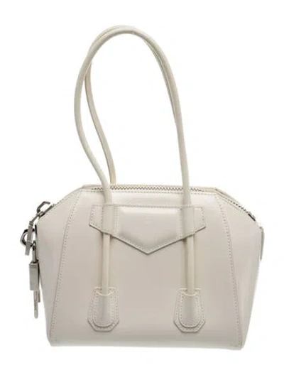 Pre-owned Givenchy Leather Top Handle Bag In White