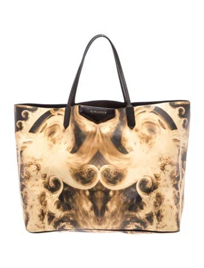 Pre-owned Givenchy Leather Top Handle Bag In Yellow