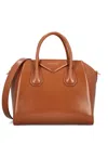 Givenchy Leather Top-handle Shoulder Bag In Brown
