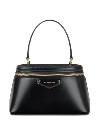 Givenchy Vanity Antigona Leather Handbag With Lettering Logo On The Front In Black