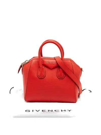 Pre-owned Givenchy Leather Tote Bag In Red