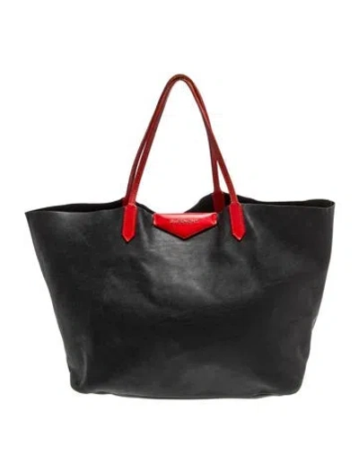 Pre-owned Givenchy Leather Tote In Black/red