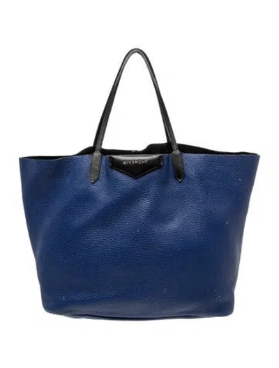Pre-owned Givenchy Leather Tote In Blue