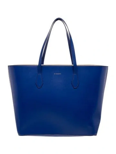 Pre-owned Givenchy Leather Tote In Blue