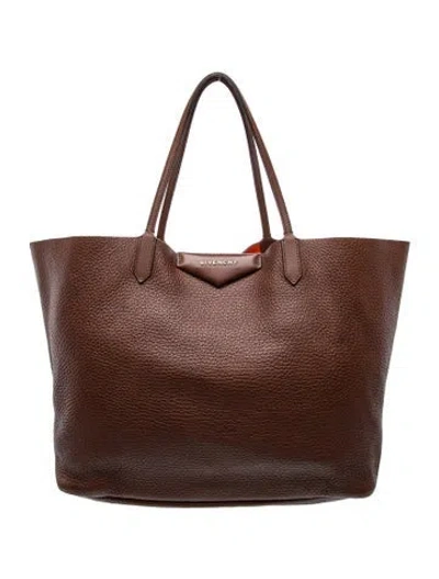 Pre-owned Givenchy Leather Tote In Brown