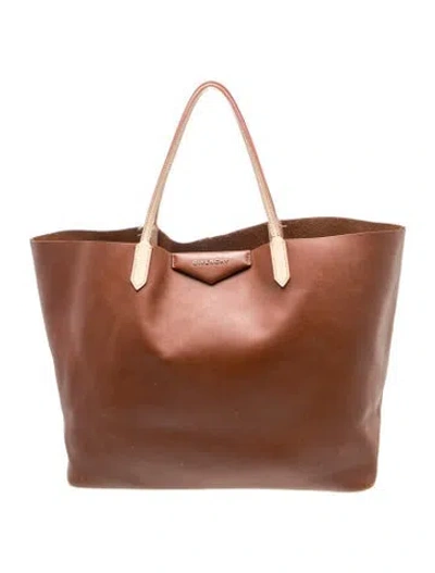 Pre-owned Givenchy Leather Tote In Brown