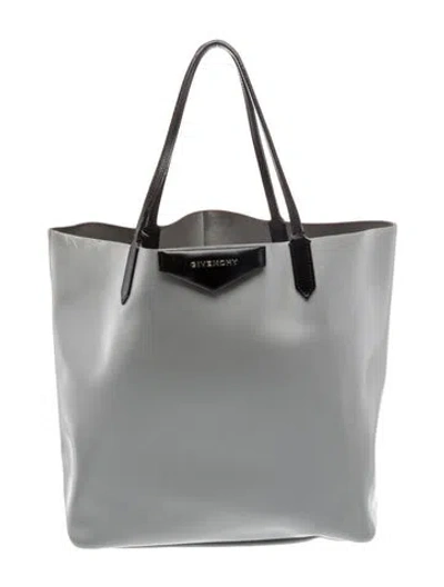 Pre-owned Givenchy Leather Tote In Gray