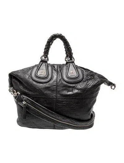 Pre-owned Givenchy Leather Tote Large In Black