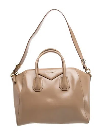 Pre-owned Givenchy Leather Tote In Neutrals