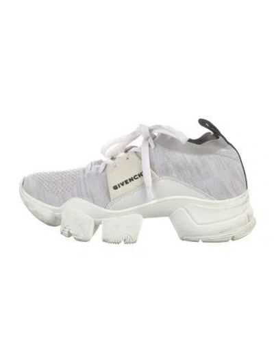 Pre-owned Givenchy Leather Trim Embellishment Sneakers In Gray