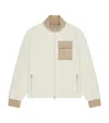 Givenchy Zipped Sweatshirt In Fleece And Leather
