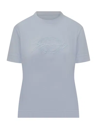 Givenchy Leather T-shirt In Blue