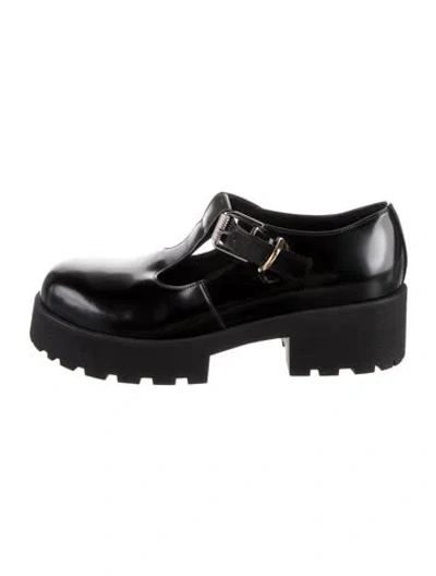 Pre-owned Givenchy Leather T-strap Pumps In Black
